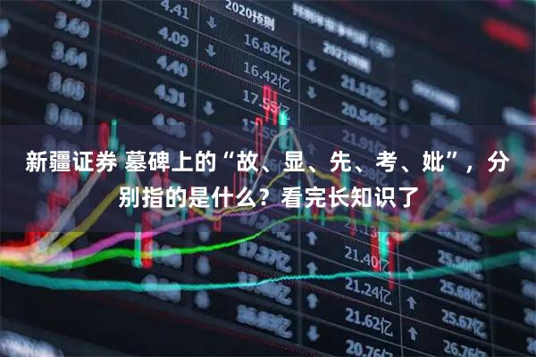 新疆证券 墓碑上的“故、显、先、考、妣”，分别指的是什么？看完长知识了