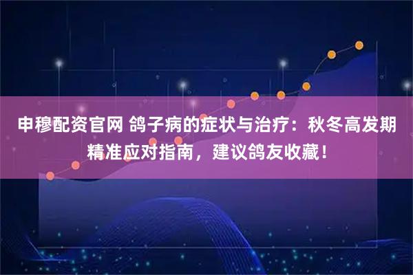 申穆配资官网 鸽子病的症状与治疗：秋冬高发期精准应对指南，建议鸽友收藏！